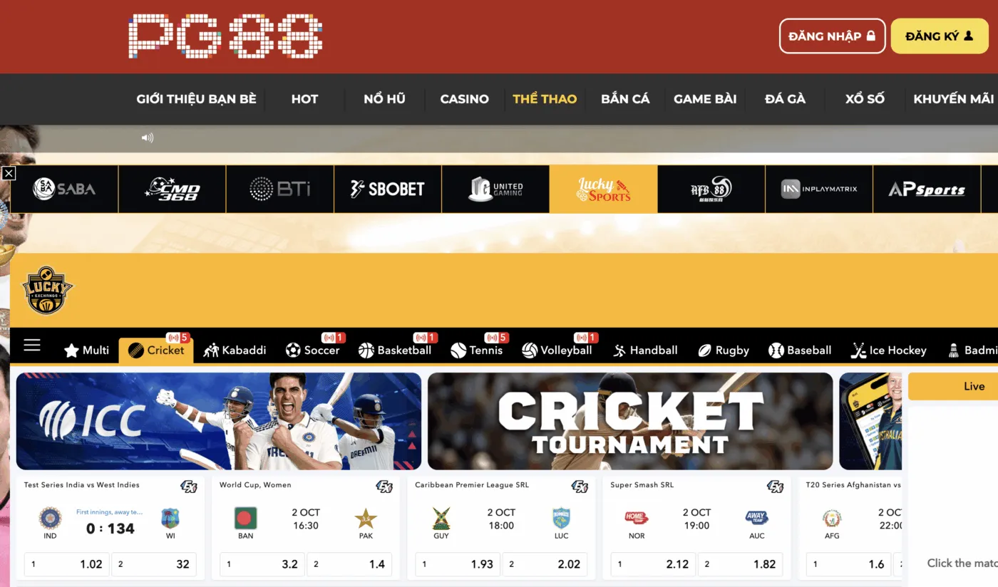 Cá cược thể thao tại pg88 Cá cược thể thao tại pg88